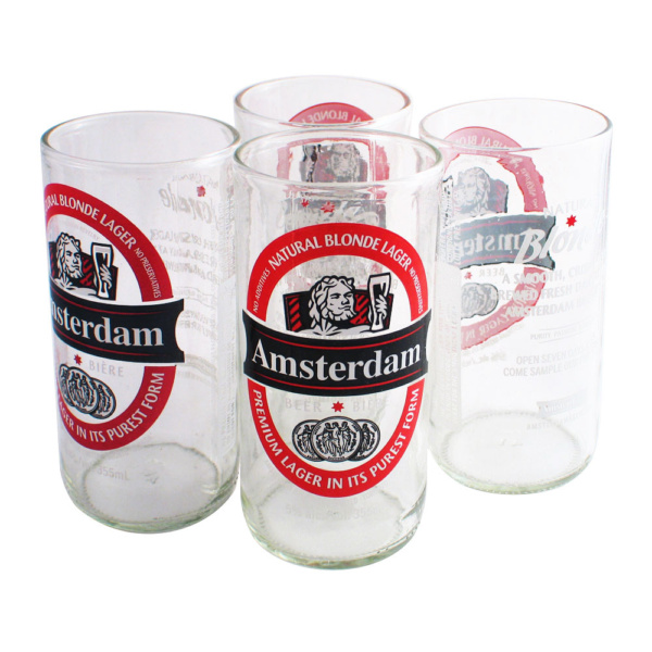 Recycled Amsterdam Beer Bottle Glasses