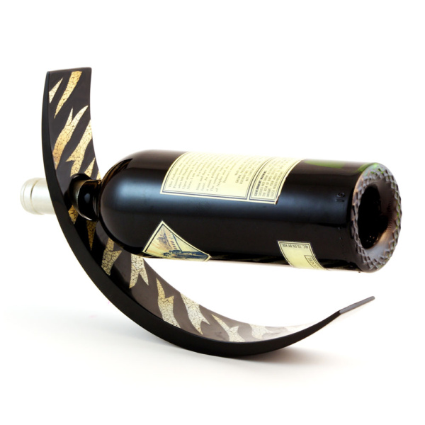 Eggshell Tiger Print Arc Wine Holder